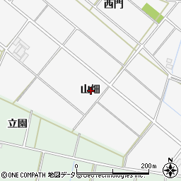 愛知県安城市堀内町山畑周辺の地図