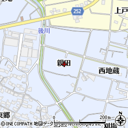 愛知県常滑市久米親田周辺の地図