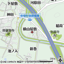 愛知県岡崎市保母町横山屋敷32周辺の地図