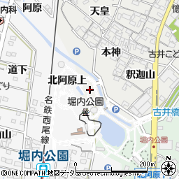 愛知県安城市古井町南淡良周辺の地図