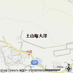 滋賀県甲賀市土山町大澤周辺の地図