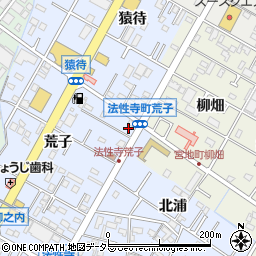 愛知県岡崎市法性寺町荒子2周辺の地図