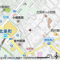 兵庫県加西市北条町横尾322周辺の地図