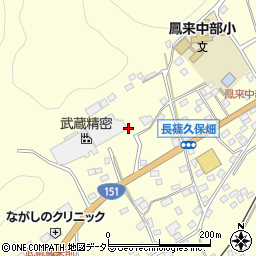 愛知県新城市長篠周辺の地図