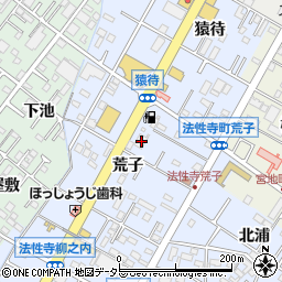 愛知県岡崎市法性寺町荒子33周辺の地図