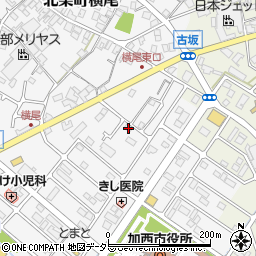 兵庫県加西市北条町横尾589周辺の地図