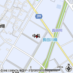 愛知県安城市榎前町中長周辺の地図
