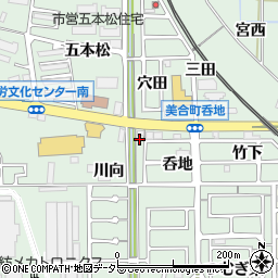 愛知県岡崎市美合町穴田8周辺の地図