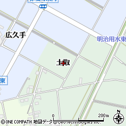 愛知県安城市桜井町土取周辺の地図