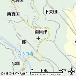 愛知県新城市牛倉南貝津周辺の地図