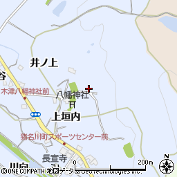 兵庫県川辺郡猪名川町木津上山周辺の地図