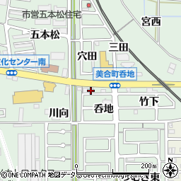 愛知県岡崎市美合町穴田9周辺の地図