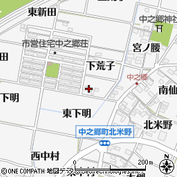 愛知県岡崎市中之郷町下荒子116周辺の地図