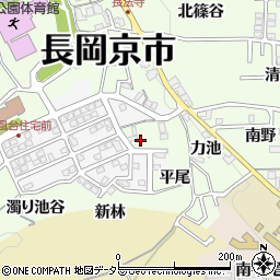 京都府長岡京市長法寺平尾周辺の地図