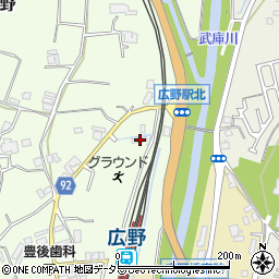 兵庫県三田市広野84周辺の地図