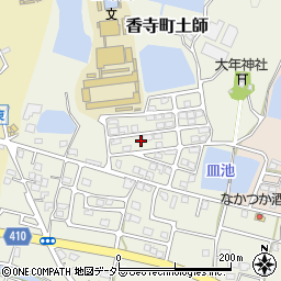兵庫県姫路市香寺町土師607周辺の地図