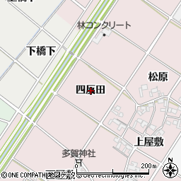 愛知県安城市川島町四反田周辺の地図