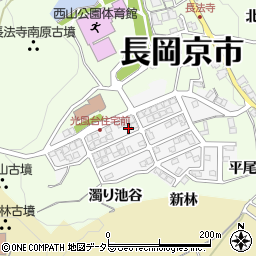 京都府長岡京市光風台6-2周辺の地図