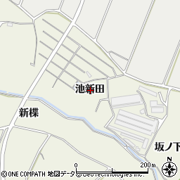 愛知県知多郡阿久比町矢高池新田周辺の地図