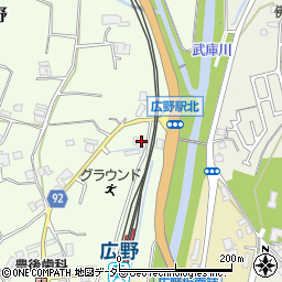 兵庫県三田市広野86周辺の地図