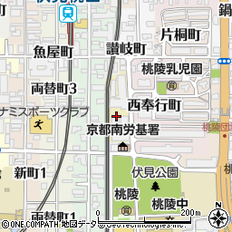 京都府京都市伏見区奉行前町周辺の地図