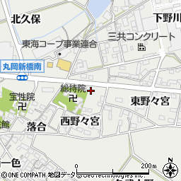 愛知県岡崎市岡町西野々宮7周辺の地図
