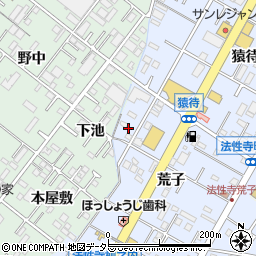 愛知県岡崎市法性寺町荒子24周辺の地図