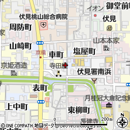 京都府京都市伏見区車町274周辺の地図