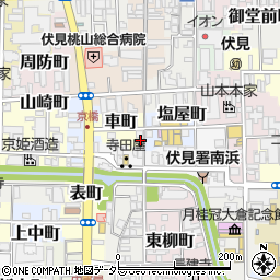 京都府京都市伏見区車町273周辺の地図
