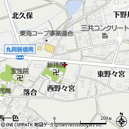 愛知県岡崎市岡町西野々宮1周辺の地図