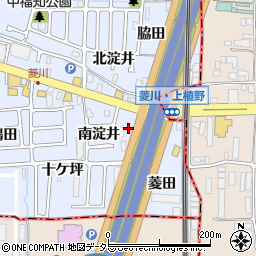 京都府向日市上植野町（南淀井）周辺の地図