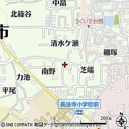 京都府長岡京市長法寺南野25-6周辺の地図