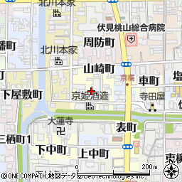 京都府京都市伏見区山崎町周辺の地図
