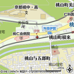 京都府京都市伏見区桃山町根来1周辺の地図