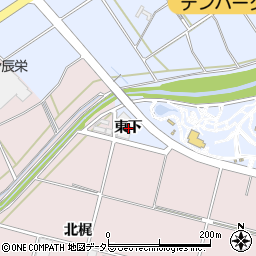 愛知県安城市赤松町東下周辺の地図