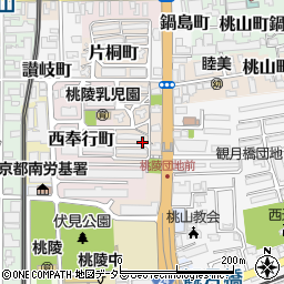 京都府京都市伏見区東奉行町周辺の地図