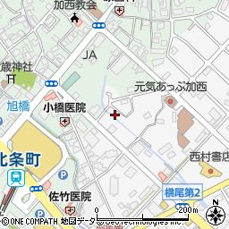兵庫県加西市北条町横尾156周辺の地図