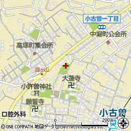 三重県四日市市小古曽周辺の地図