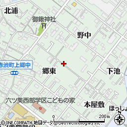 愛知県岡崎市赤渋町周辺の地図