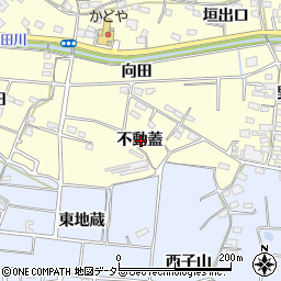 愛知県常滑市矢田不動蓋周辺の地図