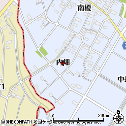 愛知県安城市榎前町内畑周辺の地図