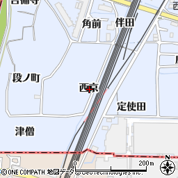 京都府向日市上植野町西京周辺の地図
