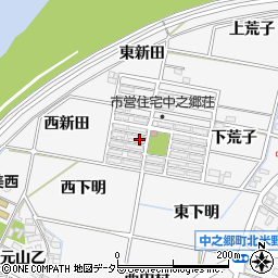 愛知県岡崎市中之郷町下荒子48周辺の地図