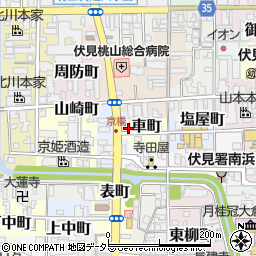 京都府京都市伏見区車町294周辺の地図