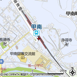 甲南駅前自転車駐車場周辺の地図