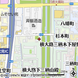京都府京都市伏見区横大路三栖泥町跡町周辺の地図