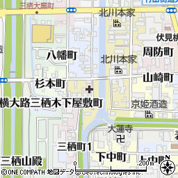 京都府京都市伏見区三栖半町周辺の地図
