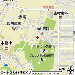 京都府宇治市木幡赤塚63-20周辺の地図