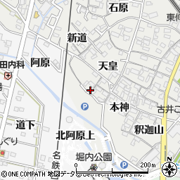 愛知県安城市古井町天皇21周辺の地図