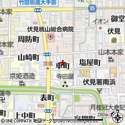 京都府京都市伏見区車町280周辺の地図